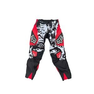 Fox 180  26" Waist Youth Racing Pants Red Black White Blue